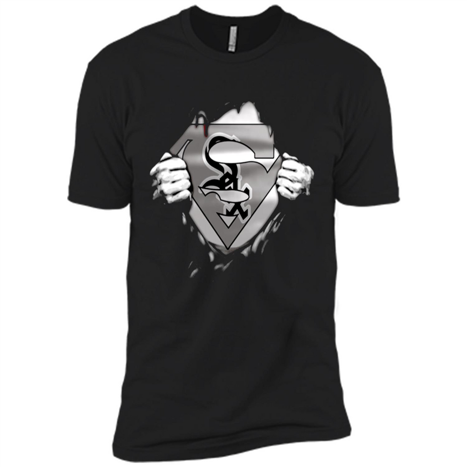 Chicago White Sox And Superman Fans - Premium Short Sleeve T-Shirt