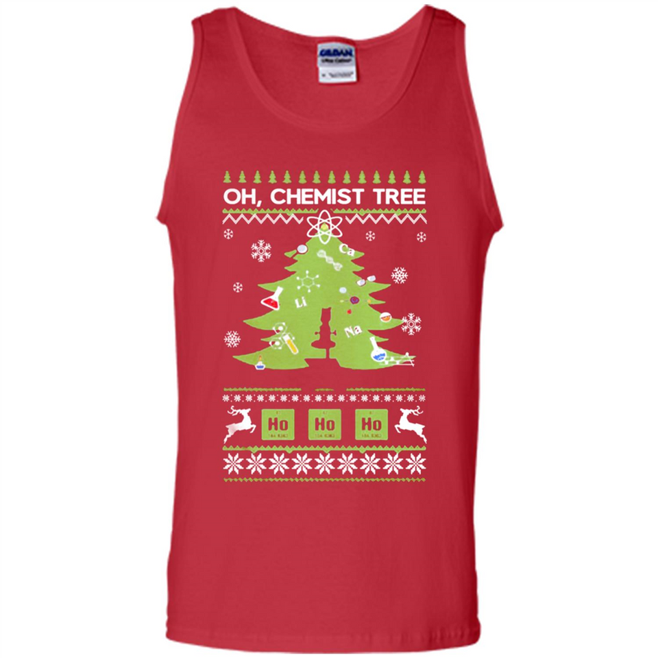 Oh Chemist Tree Ugly Christmas Sweater - Tank Top