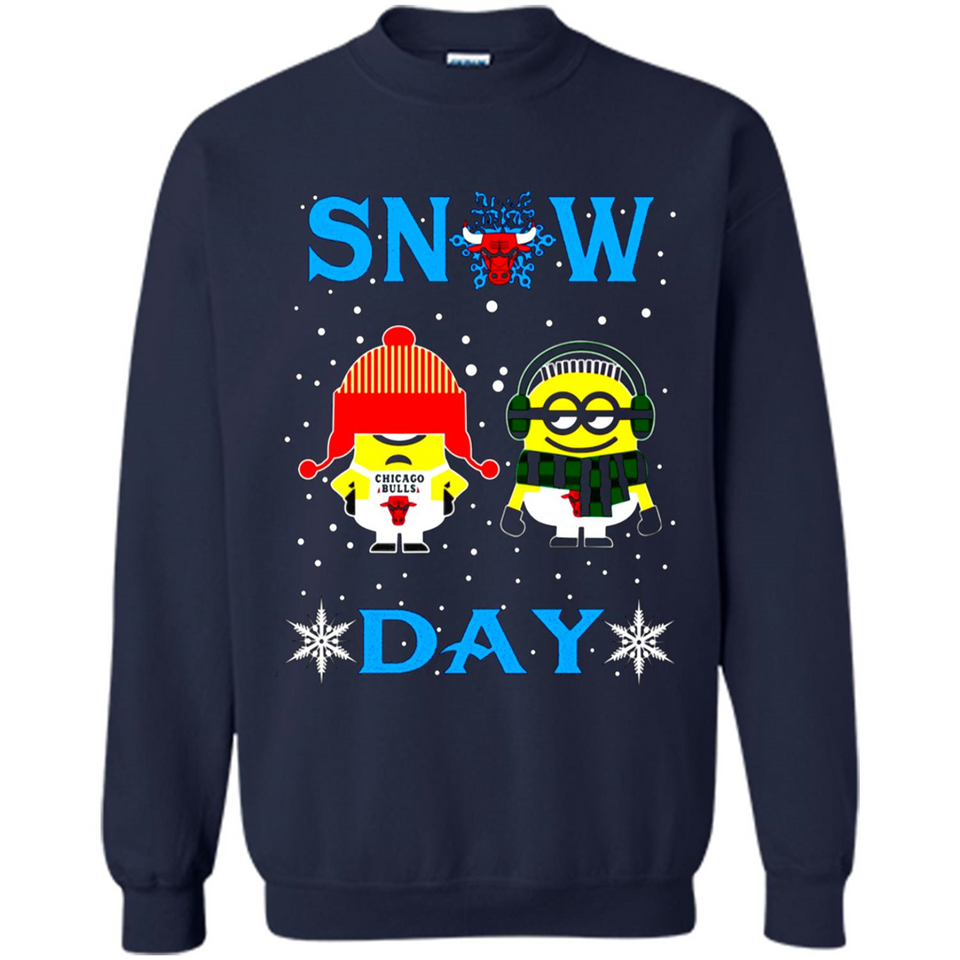 Snow Day Shirt For Chicago Bulls Vs Minion Fans pingpong