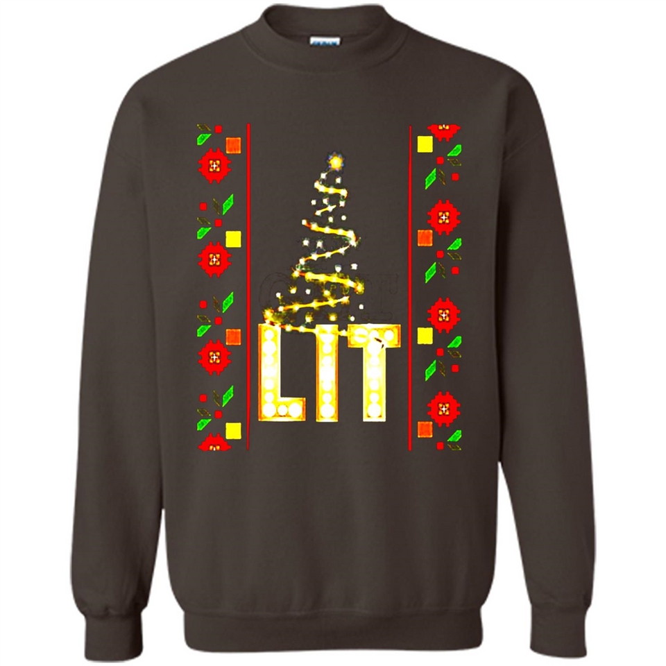 Funny Lets Get Lit Christmas Tree - Sweatshirt