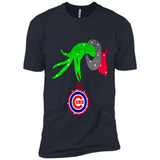 GRINCH HAND HOLDING CHICAGO CUBS GLITTER CHRISTMAS PINGPONG