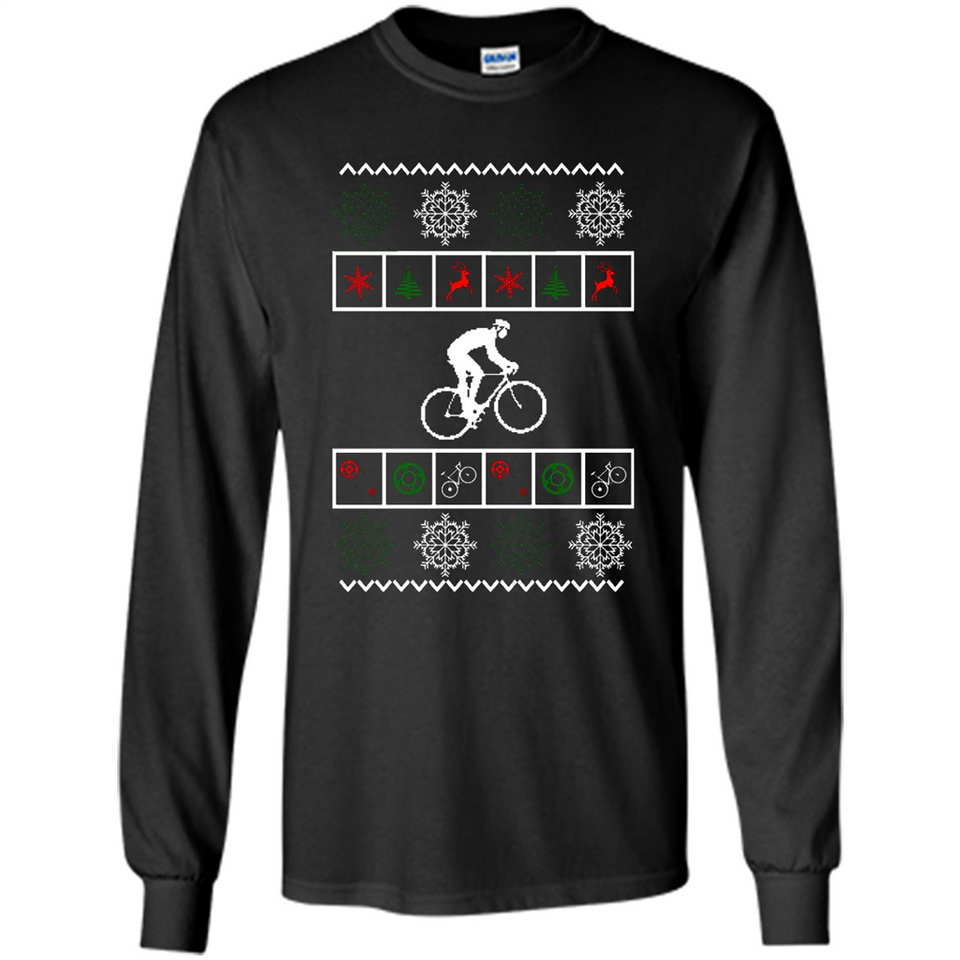 Christmas Ugly Sweater Best Cycling Ugly Christmas Sweater - Long Sleeve T-Shirt