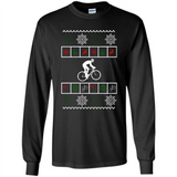 Christmas Ugly Sweater Best Cycling Ugly Christmas Sweater - Long Sleeve T-Shirt