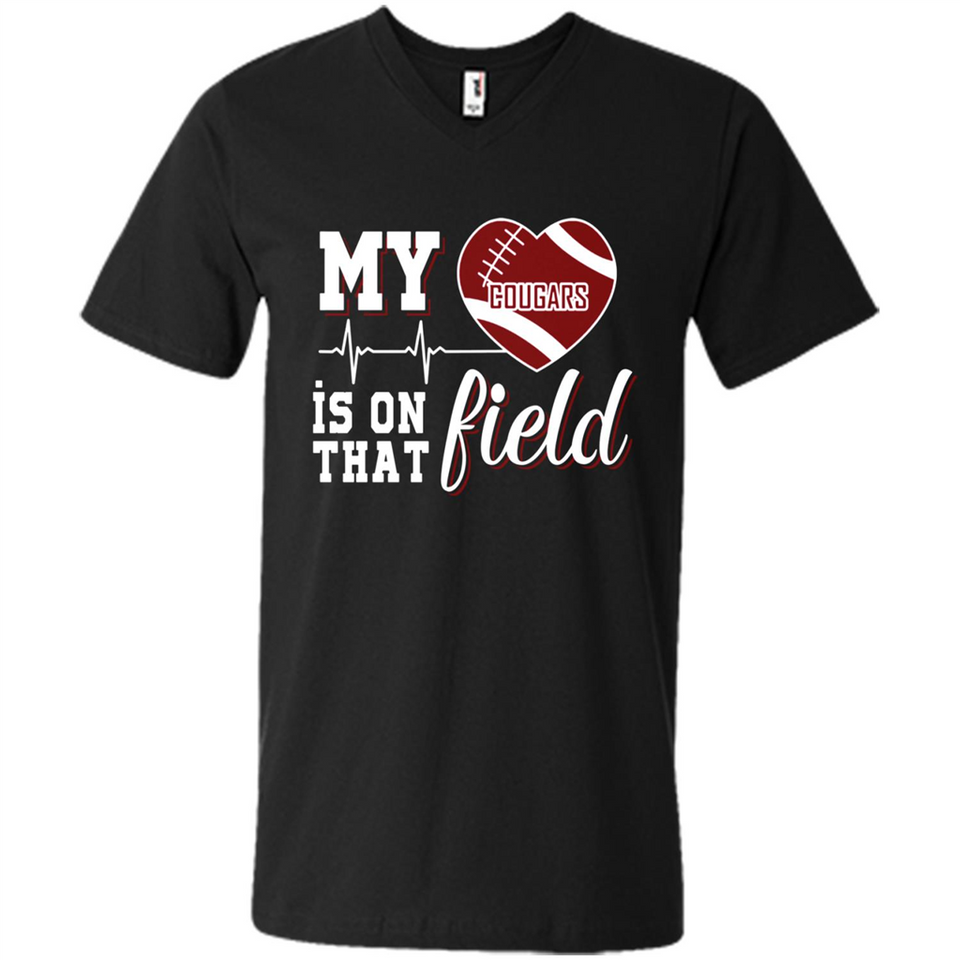 Washington State Cougars Football My Heart is on that Field - Men's V-Neck