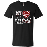 Washington State Cougars Football My Heart is on that Field - Men's V-Neck