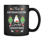 This Exterminator Loves Christmas Tree Shirt with Snowman