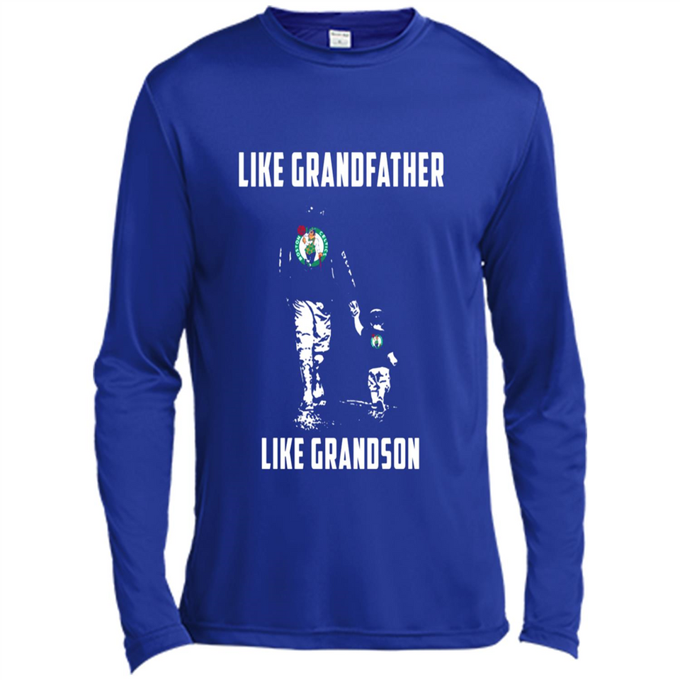 Boston Celtics Like GrandFather Like GrandSon - Canvas Long Sleeve T-Shirt