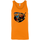 Dancing Funny Guitar Vintage Metal Rock Band Shirt PINGPONG - Canvas Unisex Tank