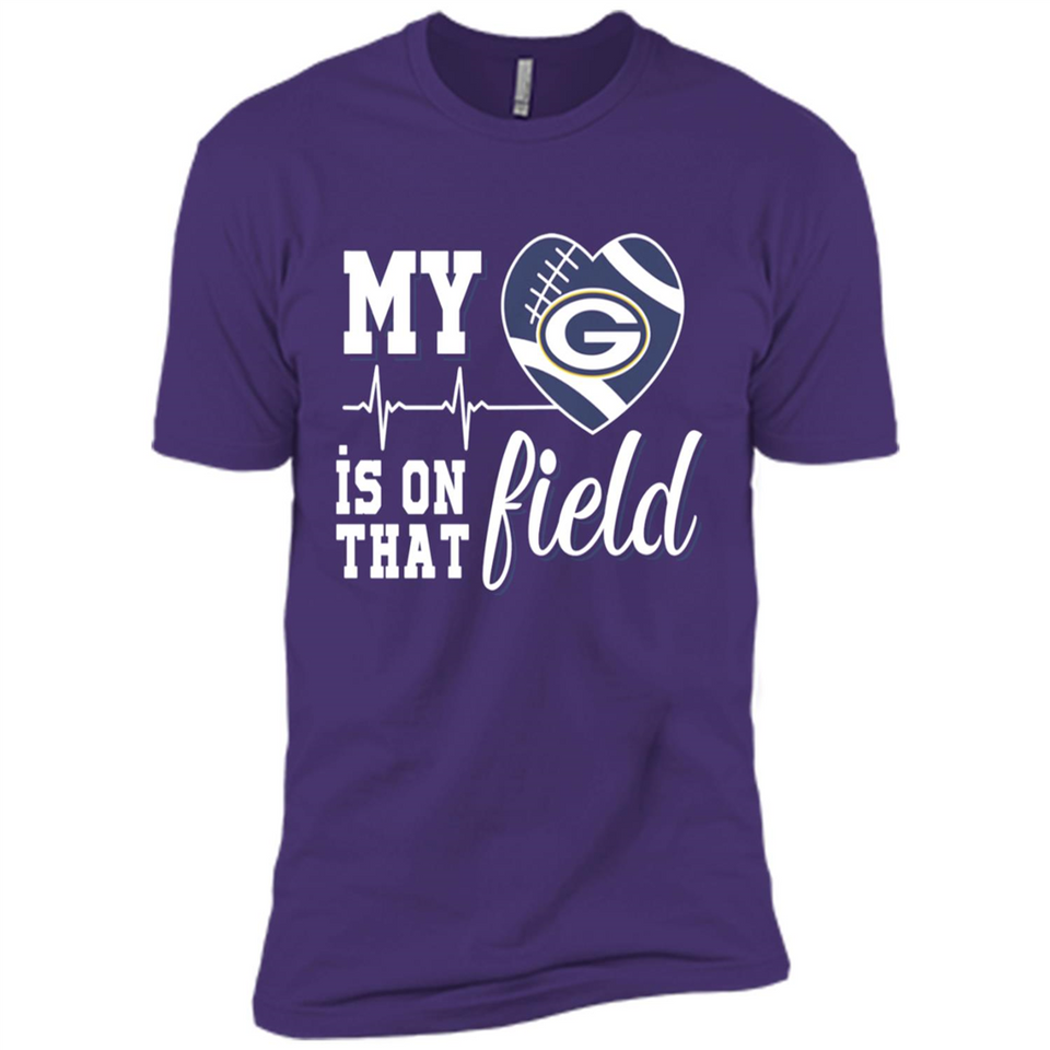 Green Bay Packers Football My Heart is on that Field - Premium Short Sleeve T-Shirt