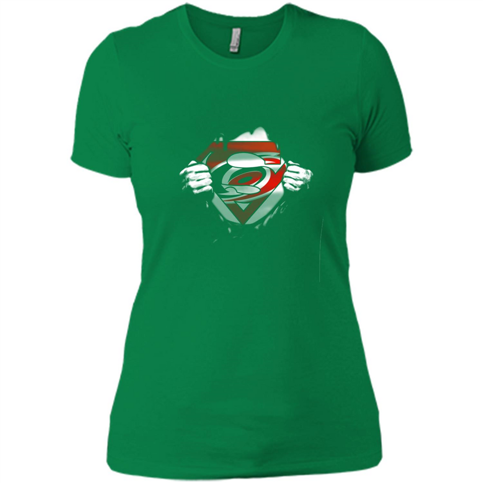 Carolina Hurricanes And Superman Fans - Ladies' Boyfriend T-Shirt