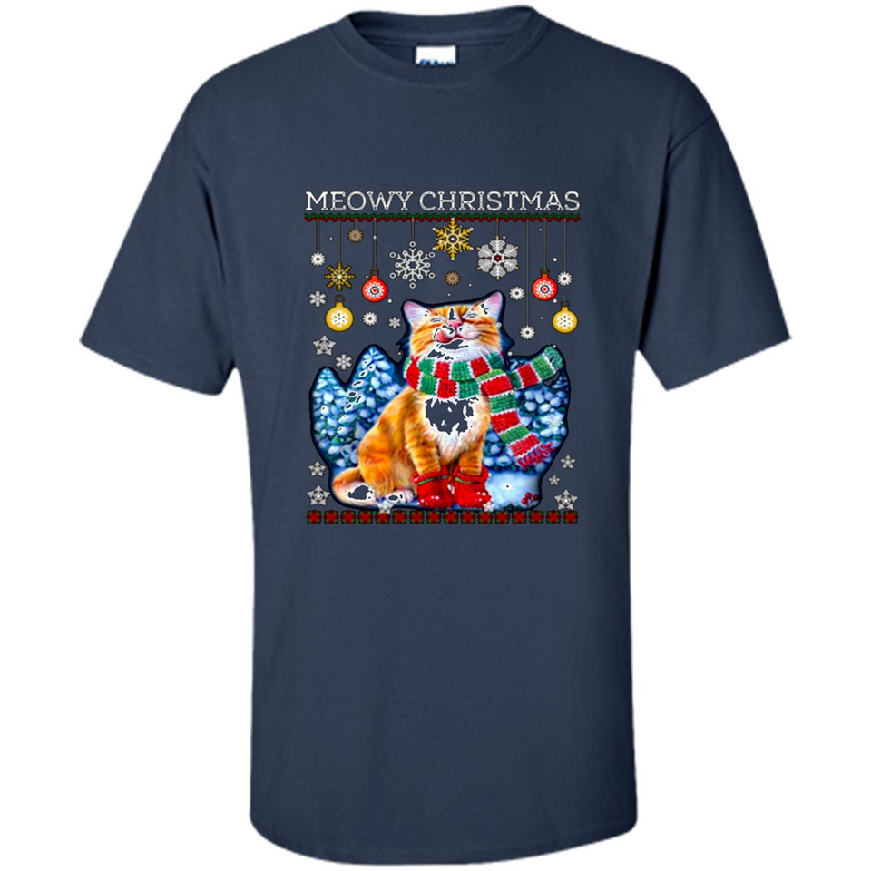 Meowy Christmas Ugly Funny Cats Lover PINGPONG