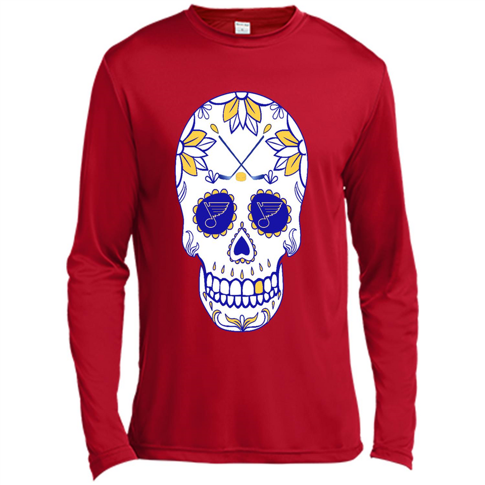 St. Louis Blues Hockey Sugar Skull Day of the Dead
