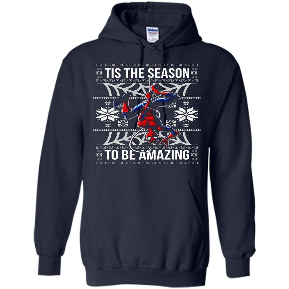 Marvel Spider Man Tis The Season To Be Amazing Ugly Christmas Mug PINGPONG - Hoodie