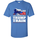 All Board The Trump Train 2020 Patriotic U.S Flag pingpong - Shirt