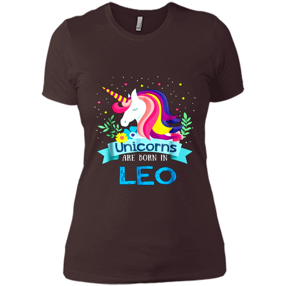 Unicorns are born in Leo Birthday Rainbow Gift Ladies Custom