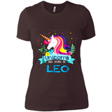Unicorns are born in Leo Birthday Rainbow Gift Ladies Custom