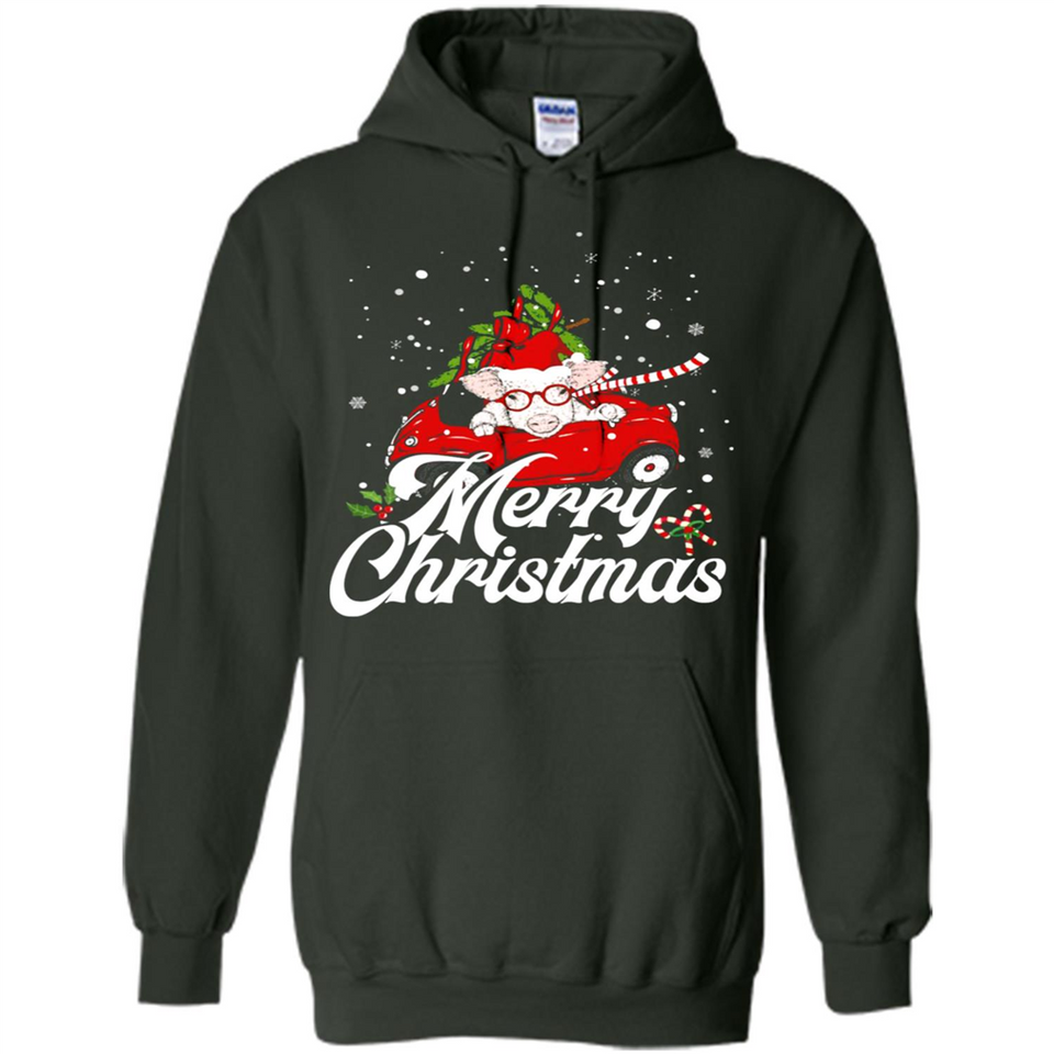 Merry Christmas Pig s - Hoodie