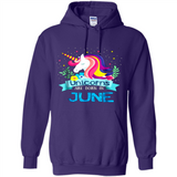 Unicorns are born in June Birthday Rainbow Gift Ladies Custom