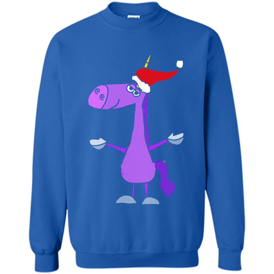 Funny Christmas Unicorn in Santa Hat - Sweatshirt