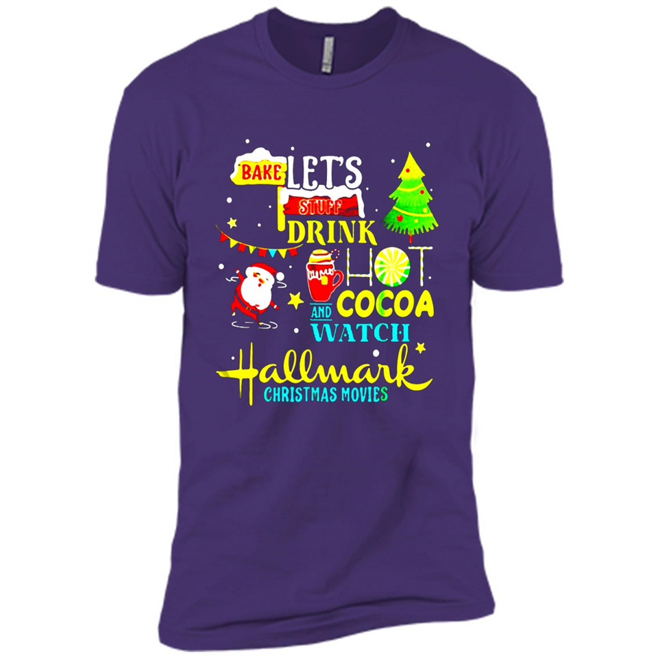 Santa claus i just want to bake stuff and waych christmas movi PINGPONG - Premium Short Sleeve T-Shirt