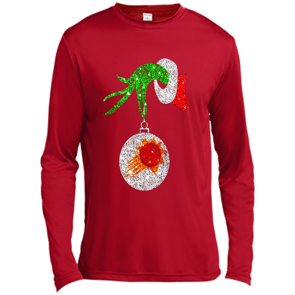 Amazing Phoenix Sun Glitter Grinch Monogram Ornament Christmas Gift - Canvas Long Sleeve T-Shirt