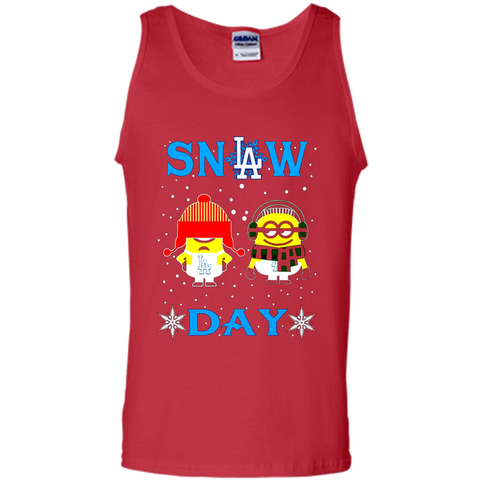 Snow Day Shirt For Los Angeles Dodgers Vs Minion Fans pingpong