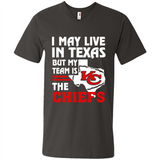 I May Live In Texas But My Team Is The Chiefs - Men's V-Neck
