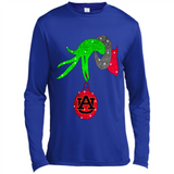 GRINCH HAND HOLDING AUBURN TIGERS GLITTER CHRISTMAS PINGPONG