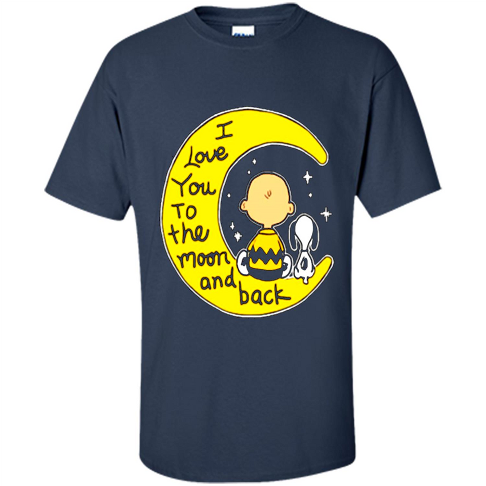 I LOVE YOU TO THE MOON AND BLACK CHARLIE BROWN AND SNOOPY