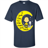 I LOVE YOU TO THE MOON AND BLACK CHARLIE BROWN AND SNOOPY