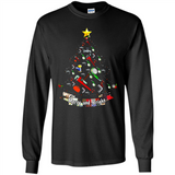 Merry And Bright Plumber Christmas Tree Shirt PINGPONG - Long Sleeve T-Shirt