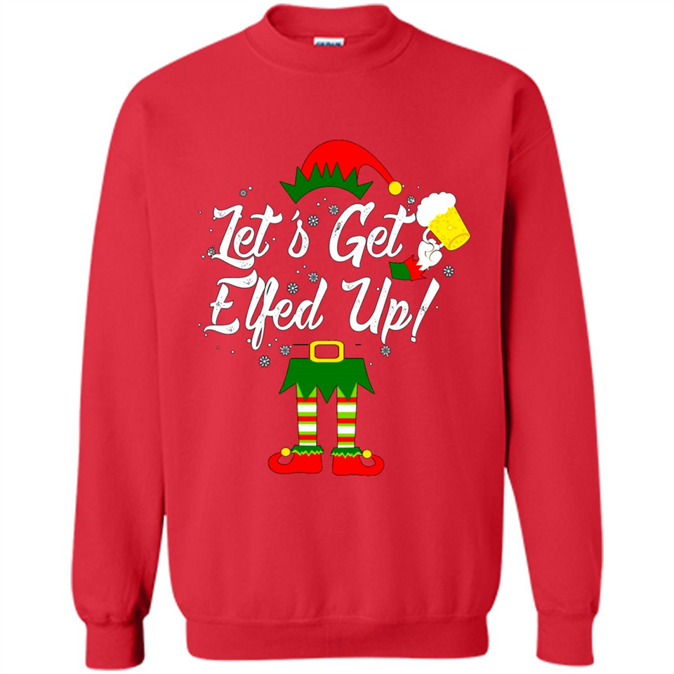 Let's Get Elfed Up Drinking Beer Christmas PINGPONG