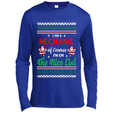 Funny Ugly Christmas T-Shirt Gift for Mechanic - Canvas Long Sleeve T-Shirt