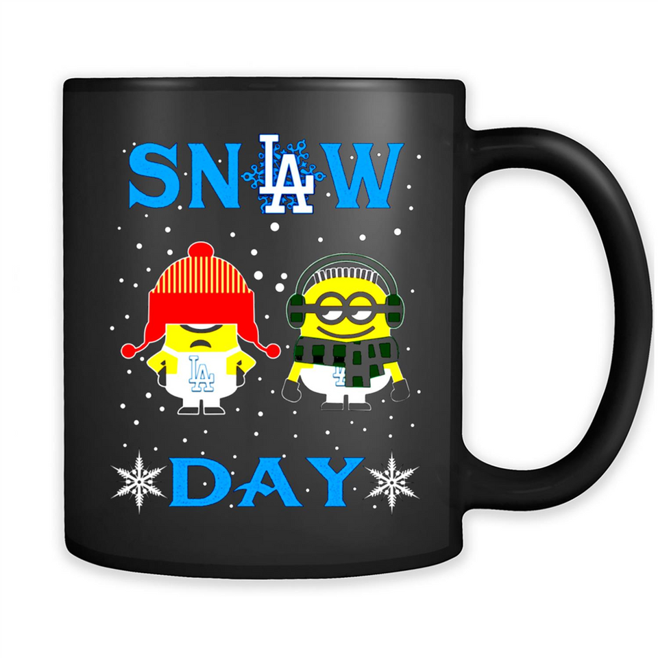 Snow Day Shirt For Los Angeles Dodgers Vs Minion Fans pingpong