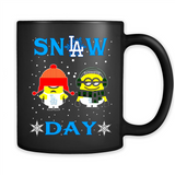 Snow Day Shirt For Los Angeles Dodgers Vs Minion Fans pingpong