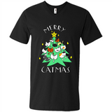 Merry Catmas Funny Cool Christmas Mug PINGPONG - Men's V-Neck