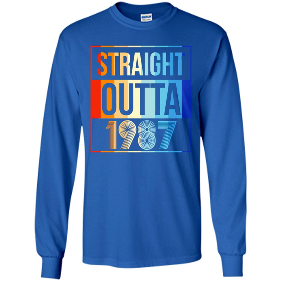 Retro Straight Outta 1987 31 Years Old - Long Sleeve T-Shirt