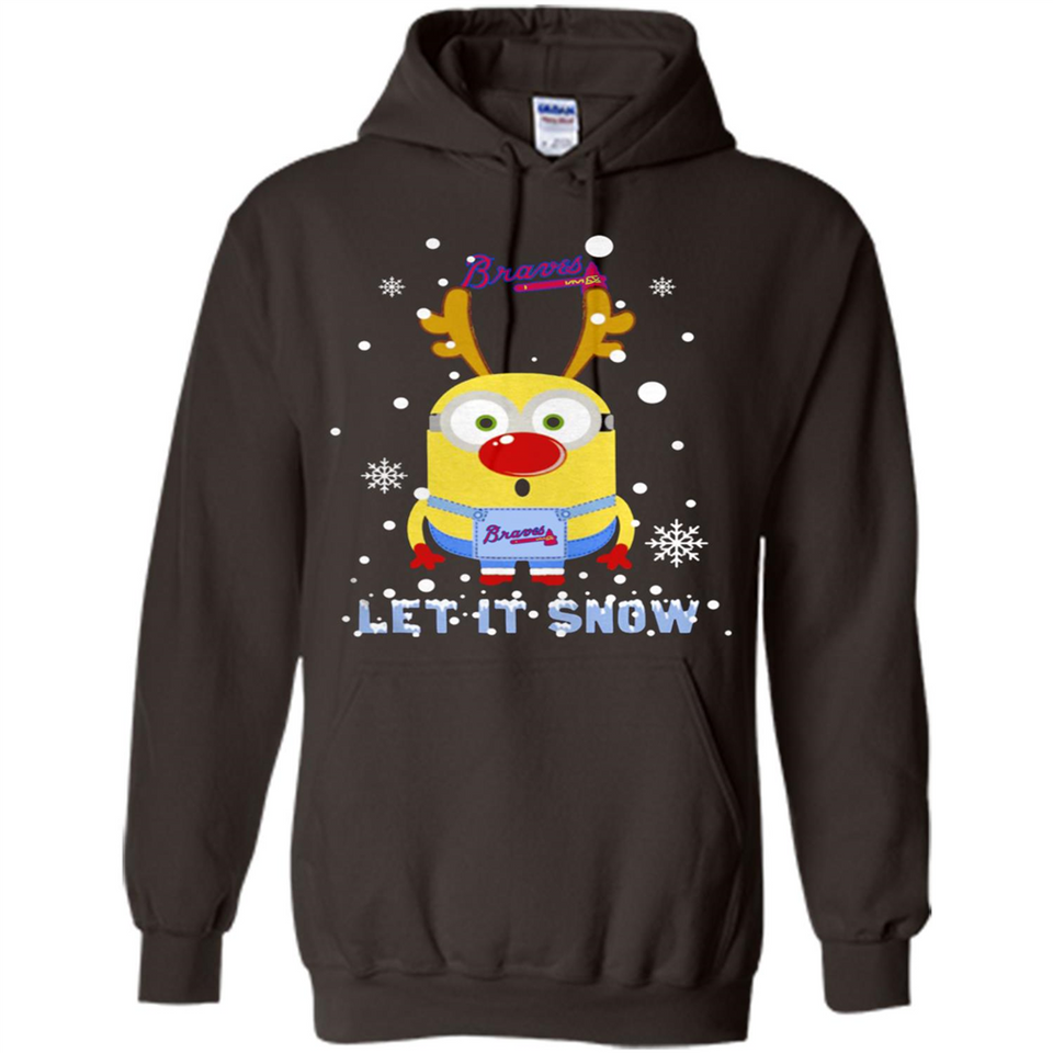 Minion Atlanta Braves Ugly Christmas Sweater Let it Snow - Hoodie