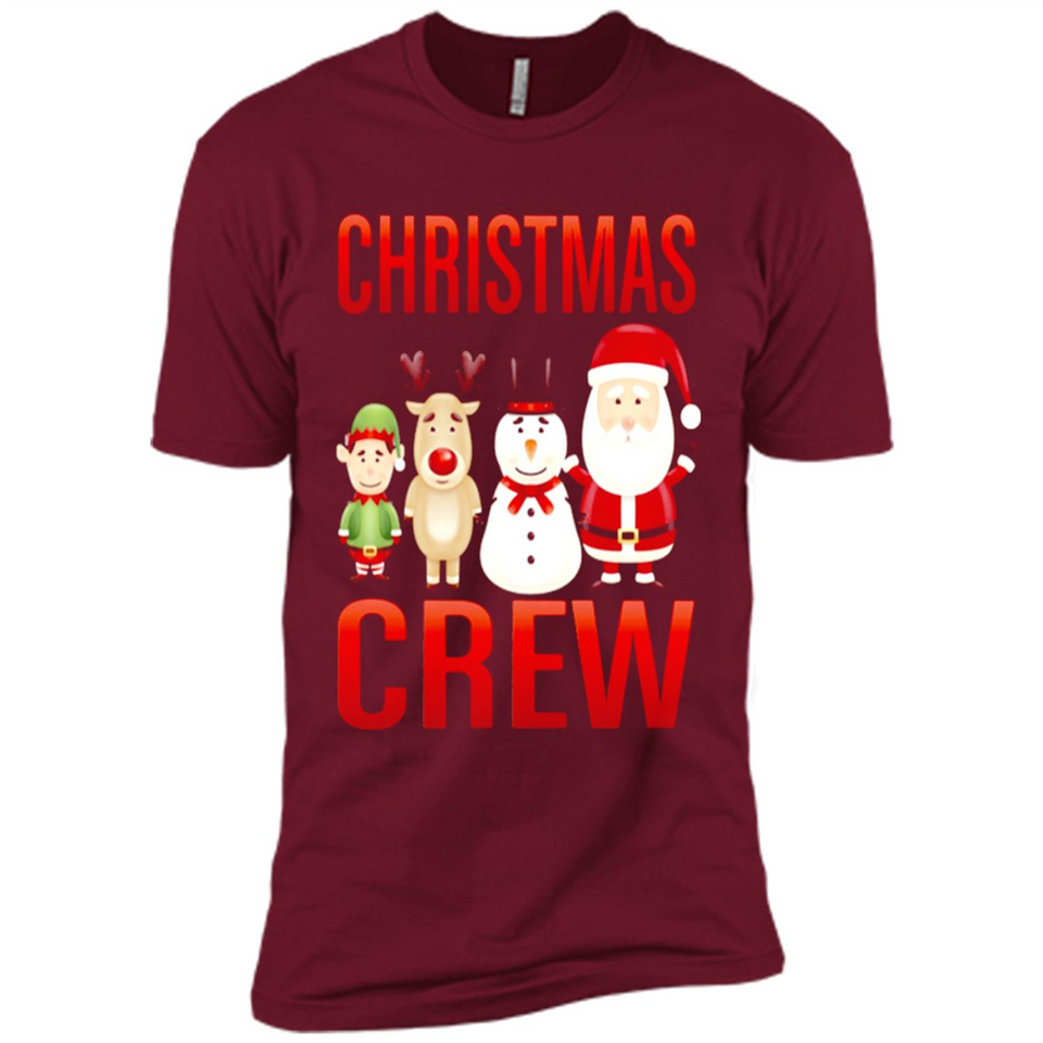 CHRISTMAS CREW Shirt X-mas Santa Snowman Reindeer Elf - Premium Short Sleeve T-Shirt