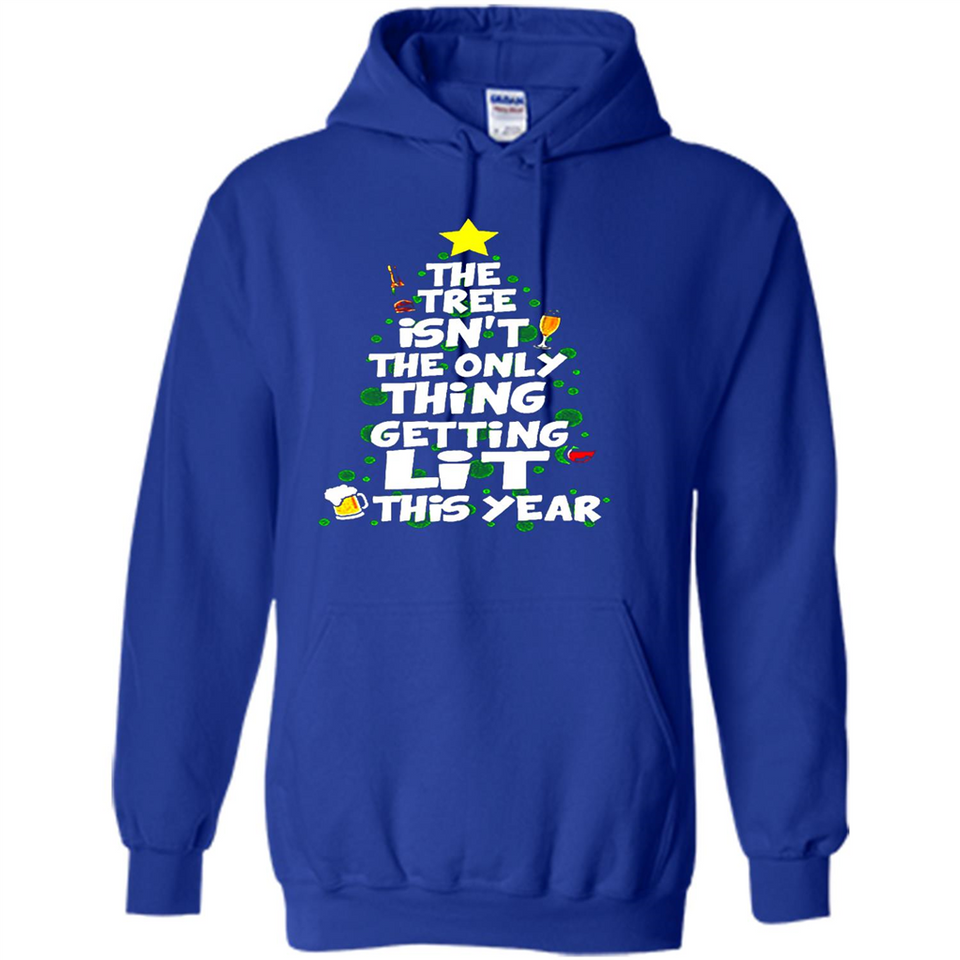 Funny Christmas Tree Drinking Sweatshirt Adult Boozy Festive - Hoodie