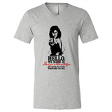 Hello My Name Is Inigo Montoya You Killed My Father Prepare To Die MERCHCUTE - Canvas Unisex V-Neck