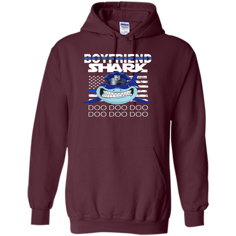 Police boyfriend Shark Blue Line Tee