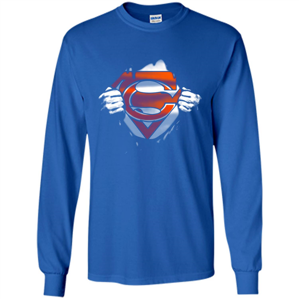 Chicago Bears And Superman Fans - Long Sleeve T-Shirt