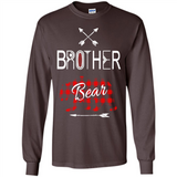 Brother Shirt Buffalo Plaid Family Camping Bear Tee - Long Sleeve T-Shirt