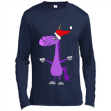 Funny Christmas Unicorn in Santa Hat - Canvas Long Sleeve T-Shirt
