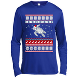 Sea Turtle Ugly Christmas T-Shirt - Canvas Long Sleeve T-Shirt