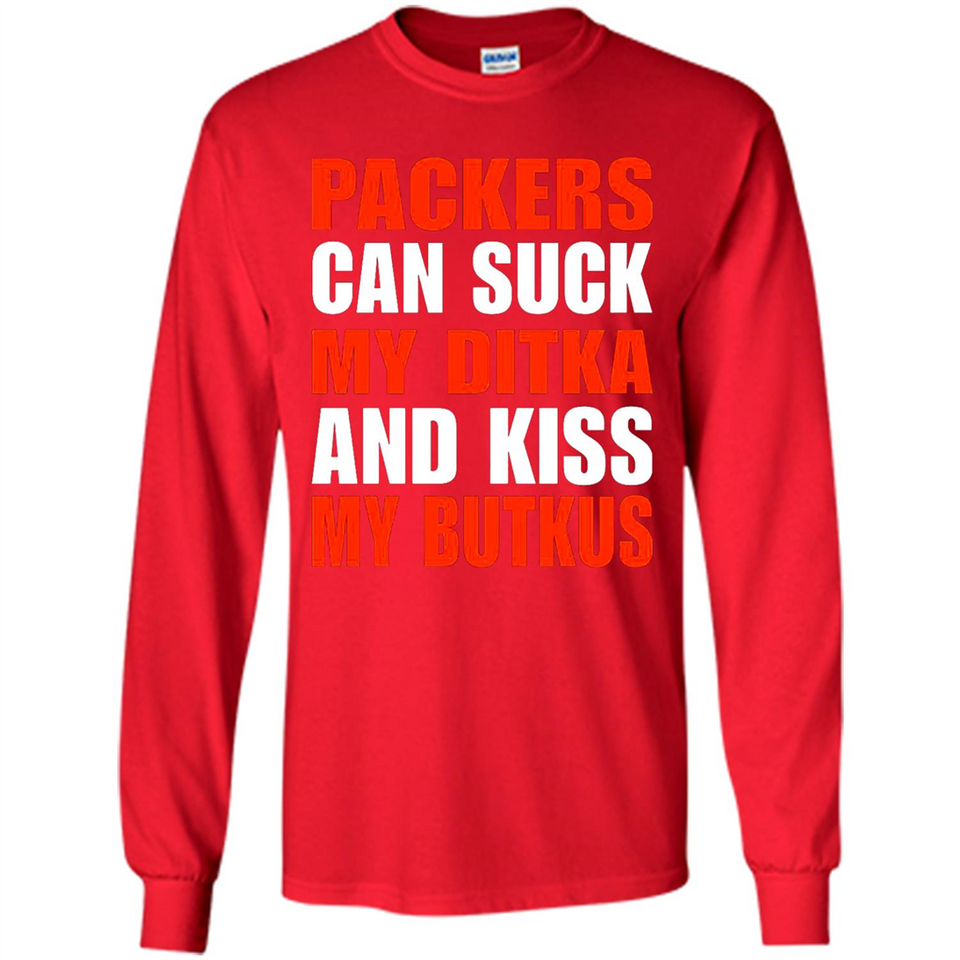 Packers can suck my Ditka and kiss my Butkus PINGPONG - Long Sleeve T-Shirt