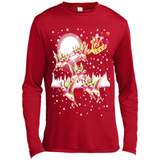 Hummingbird Santa Sleigh - Canvas Long Sleeve T-Shirt