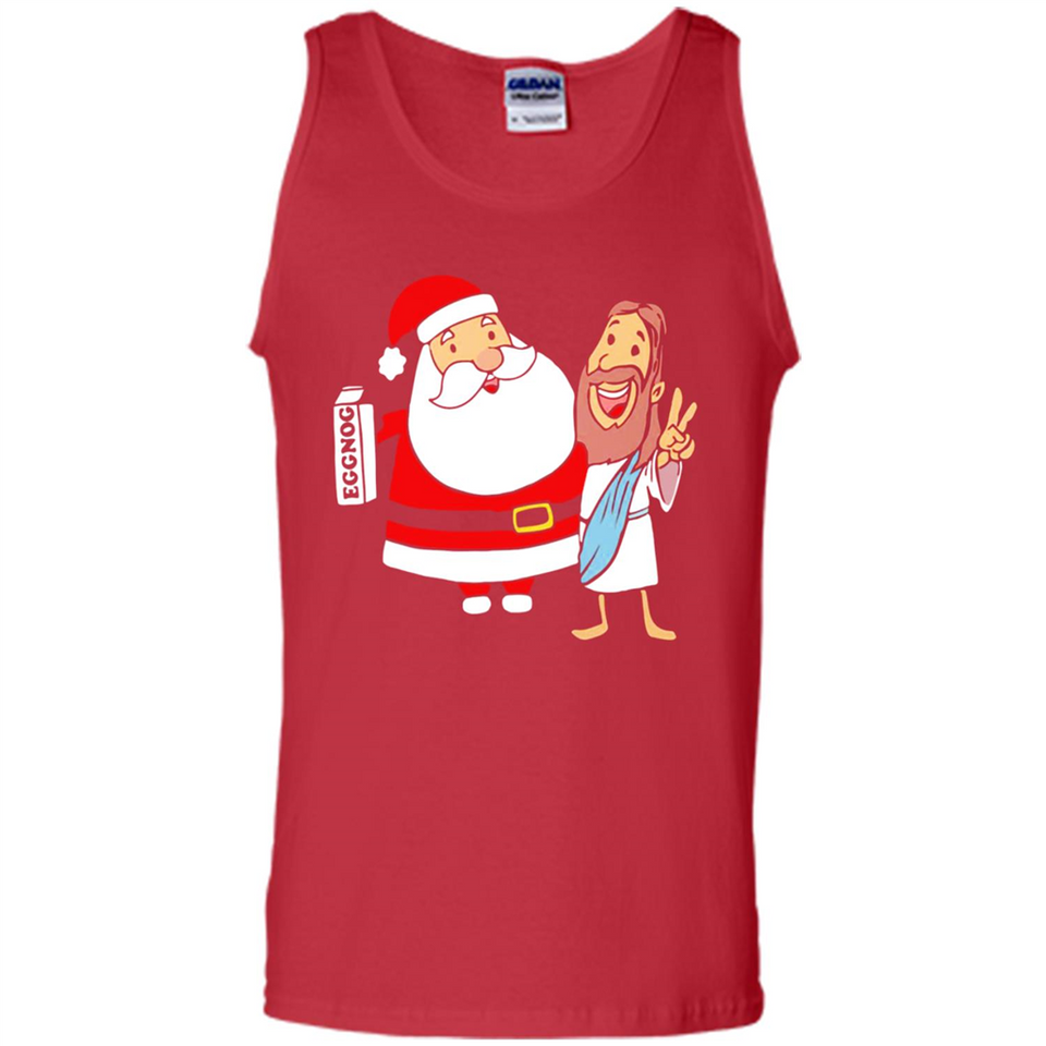 Eggnog Santa And Jesus Christmas