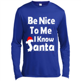 Be Nice To Me, I Know Santa Christmas - Canvas Long Sleeve T-Shirt